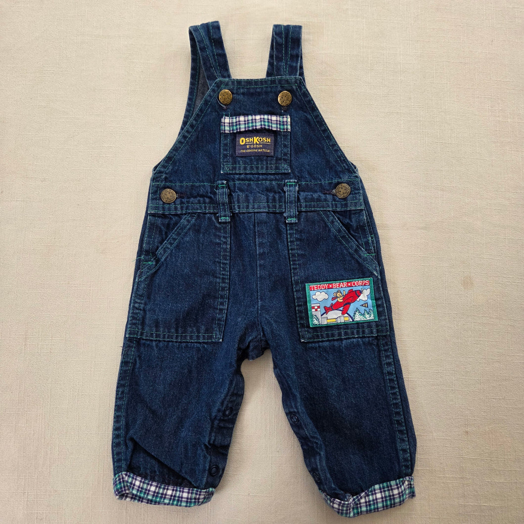 Vintage Oshkosh Bear Plane Overalls 3-6 months