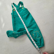 Load image into Gallery viewer, Vintage Fish Embroidered Green Overalls 12 months
