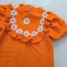 Load image into Gallery viewer, Vintage Orange Floral Dress kids 6/8
