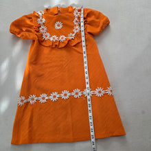 Load image into Gallery viewer, Vintage Orange Floral Dress kids 6/8
