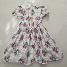 Load image into Gallery viewer, Vintage Floral Grid Dress kids 6
