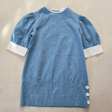 Load image into Gallery viewer, Vintage Blue Mod Dress 5t
