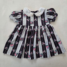 Load image into Gallery viewer, Vintage Polly Flinders Wallpaper Floral Dress 12 months *raw hem
