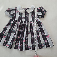 Load image into Gallery viewer, Vintage Polly Flinders Wallpaper Floral Dress 12 months *raw hem

