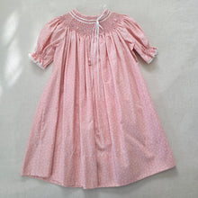 Load image into Gallery viewer, Vintage Smocked Pink Floral Heirloom Dress 4t/5
