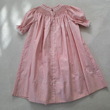 Load image into Gallery viewer, Vintage Smocked Pink Floral Heirloom Dress 4t/5
