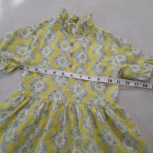 Load image into Gallery viewer, Vintage Floral Yellow High Neck Dress 2t
