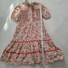 Load image into Gallery viewer, Vintage Smocked Pink Floral Dress kids 12
