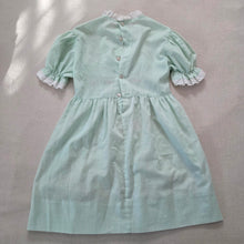 Load image into Gallery viewer, Vintage Smocked Mint Dress 5t/6
