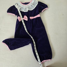 Load image into Gallery viewer, Vintage Purple Velvet Pantsuit 18 months
