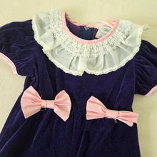 Load image into Gallery viewer, Vintage Purple Velvet Pantsuit 18 months
