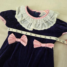 Load image into Gallery viewer, Vintage Purple Velvet Pantsuit 18 months
