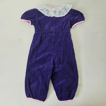 Load image into Gallery viewer, Vintage Purple Velvet Pantsuit 18 months
