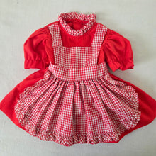 Load image into Gallery viewer, Vintage Red Gingham Twirly Dress 9-12 months
