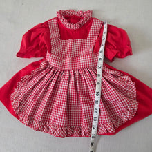 Load image into Gallery viewer, Vintage Red Gingham Twirly Dress 9-12 months
