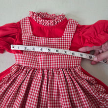 Load image into Gallery viewer, Vintage Red Gingham Twirly Dress 9-12 months
