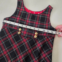 Load image into Gallery viewer, Y2k Christmas Plaid Dress kids 6/7
