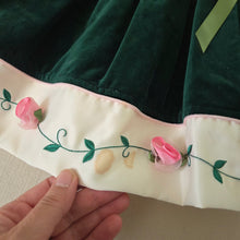 Load image into Gallery viewer, Vintage Deadstock Velvet Floral Dress 9-12 months
