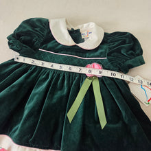 Load image into Gallery viewer, Vintage Deadstock Velvet Floral Dress 9-12 months
