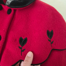 Load image into Gallery viewer, Vintage Rothschild Red/Black Coat 3t *flaws
