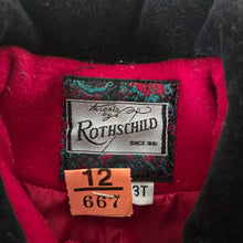 Load image into Gallery viewer, Vintage Rothschild Red/Black Coat 3t *flaws
