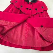 Load image into Gallery viewer, Vintage Rothschild Red/Black Coat 3t *flaws
