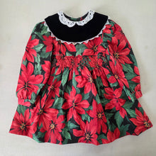 Load image into Gallery viewer, Vintage Polly Flinders Poinsettias Dress 4t

