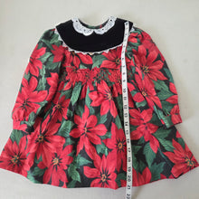 Load image into Gallery viewer, Vintage Polly Flinders Poinsettias Dress 4t
