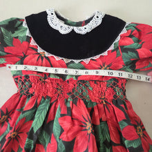Load image into Gallery viewer, Vintage Polly Flinders Poinsettias Dress 4t
