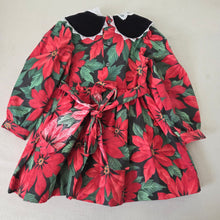 Load image into Gallery viewer, Vintage Polly Flinders Poinsettias Dress 4t
