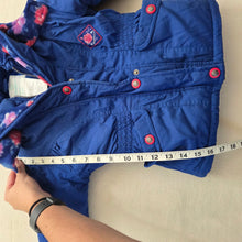 Load image into Gallery viewer, Vintage Healthtex Blue + Floral Coat 2t
