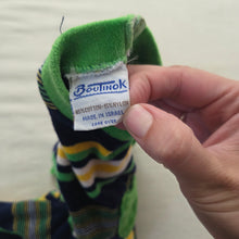 Load image into Gallery viewer, Vintage Striped Velour Bodysuit 9-12 months
