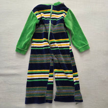 Load image into Gallery viewer, Vintage Striped Velour Bodysuit 9-12 months
