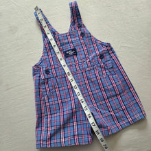 Load image into Gallery viewer, Vintage Oshkosh Blue/Pink Plaid Shortalls 12-18 months
