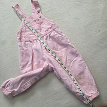 Load image into Gallery viewer, Vintage Oshkosh Pink Engineer Striped Overalls 18 months
