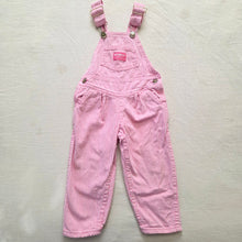 Load image into Gallery viewer, Vintage Oshkosh Pink Engineer Striped Overalls 3t
