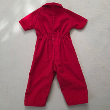 Load image into Gallery viewer, Vintage Red Corduroy Pantsuit 12 months
