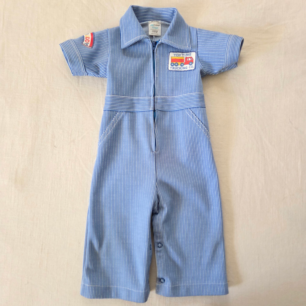 Vintage Engineer Striped Pantsuit 9 months