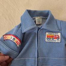 Load image into Gallery viewer, Vintage Engineer Striped Pantsuit 9 months
