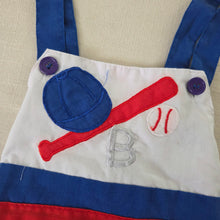 Load image into Gallery viewer, Vintage Baseball Applique Romper 12-18 months
