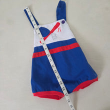 Load image into Gallery viewer, Vintage Baseball Applique Romper 12-18 months
