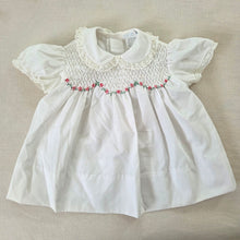 Load image into Gallery viewer, Vintage Smocked Floral Embroidered Dress 6 months
