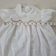 Load image into Gallery viewer, Vintage Smocked Floral Embroidered Dress 6 months
