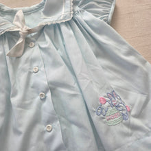 Load image into Gallery viewer, Vintage Bunny Cookie Jar Blue Dress 3-6 months
