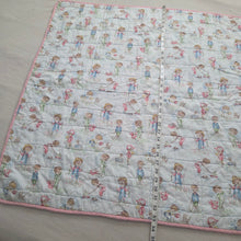 Load image into Gallery viewer, Vintage Children Pattern Baby Quilted Blanket
