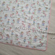 Load image into Gallery viewer, Vintage Children Pattern Baby Quilted Blanket
