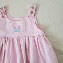 Load image into Gallery viewer, Vintage Pink Denim Flower Dress 18 months
