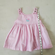 Load image into Gallery viewer, Vintage Pink Denim Flower Dress 18 months
