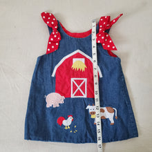 Load image into Gallery viewer, Older Kelly's Kids Farm Denim Dress 18 months
