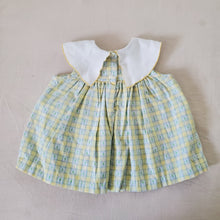 Load image into Gallery viewer, Vintage Floral + Green Plaid Dress/Top 12 months/3t
